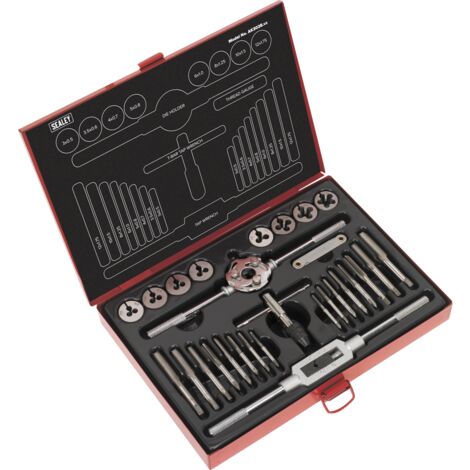 Sealey Metric Tap & Die Set Split Dies 28pc AK3028
