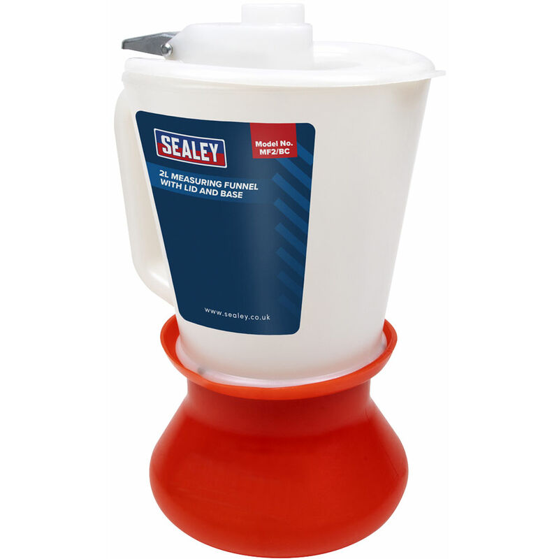 MF2/BC Measuring Funnel with Lid and Base 2L - Sealey