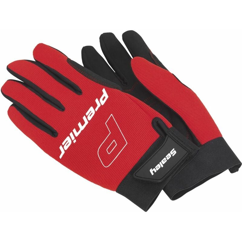 Mechanic's Gloves Padded Palm - Large Pair MG796L - Sealey
