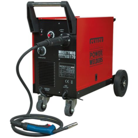Sealey MIGHTYMIG170 Professional Gas/No-Gas MIG Welder 170Amp with Euro Torch