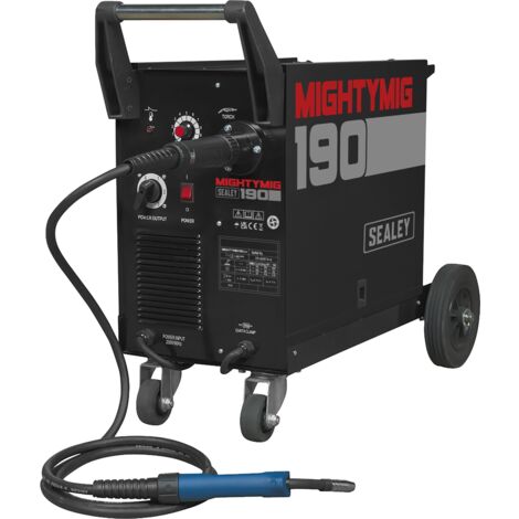 Sealey MIGHTYMIG190 Professional Gas/Gasless MIG Welder with Euro Torch 190A
