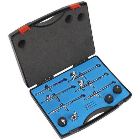 Sealey Mini Gravity/Suction Feed Air Brush Kit 10pc AB936