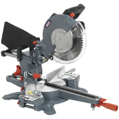 Sealey Mitre Saw Sliding Compound Saw 2000W Laser Guide Table Saw 255mm SMS255