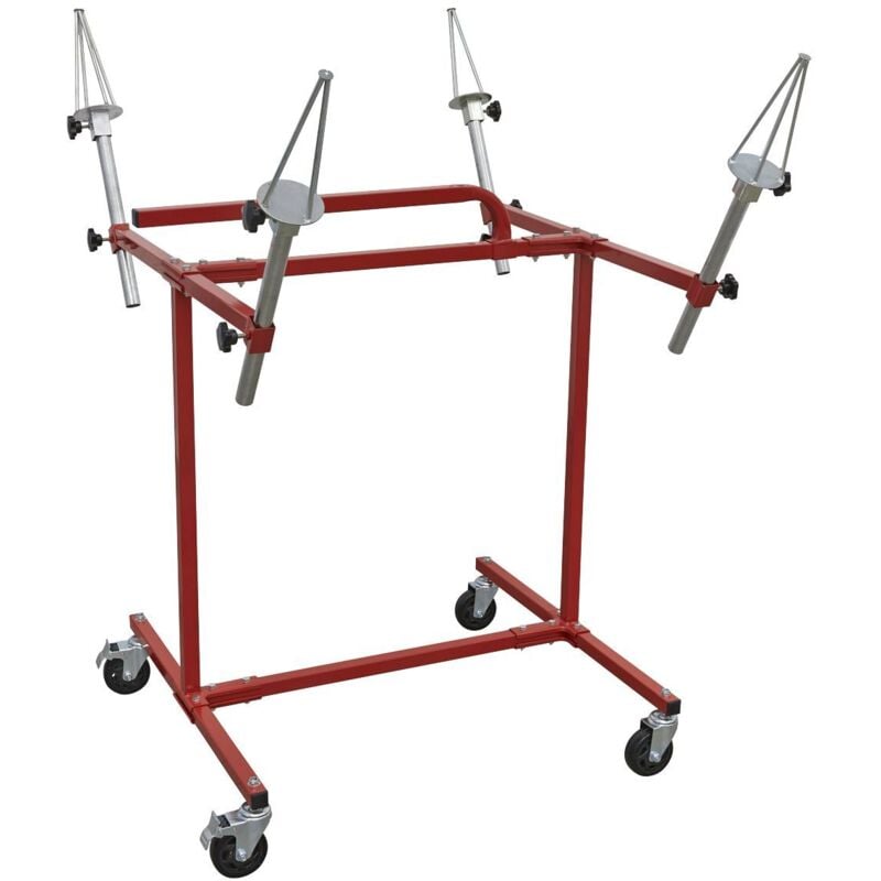 Sealey - MK71 Heavy-Duty Alloy Wheel Painting/Repair Stand 4 Wheel Capacity