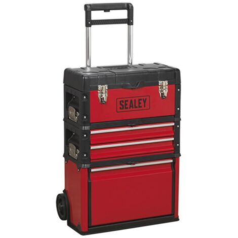 Sealey Mobile Steel/Composite Toolbox with 3 Compartments AP548