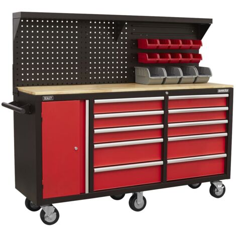 Sealey Mobile Workstation 10 Drawer with Backboard AP6310