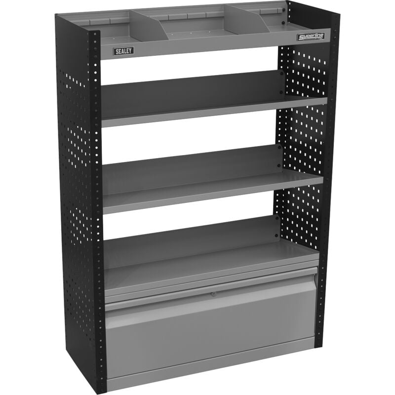 APMSVCOMBO2 Superline pro® Modular Slanted Shelf Van Storage System - Sealey