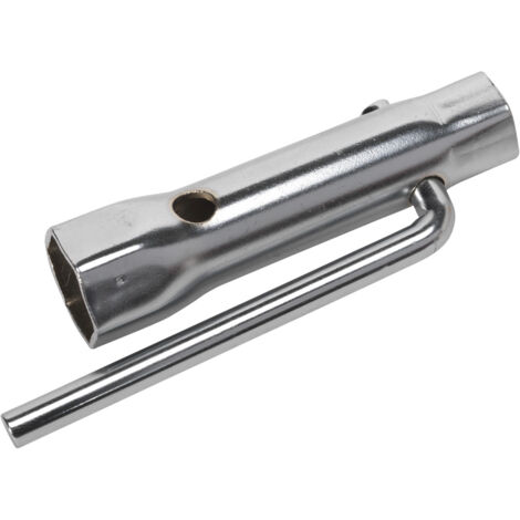 Sealey MS158 Long Reach Double End Spark Plug Box Spanner with L-Bar 17/21mm