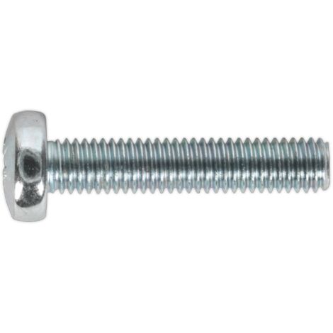 Sealey MSP525 Zinc Plated Pan Head Pozi Machine Screw M5 x 25mm, DIN 7985Z - Pack of 50
