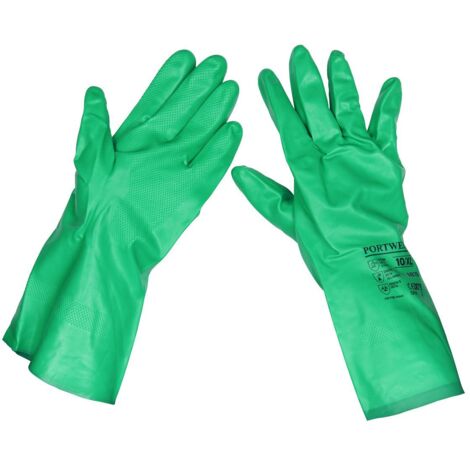 Sealey Nitrile Gauntlets for use with Thinners 330mm Cuffed Pair SSP34