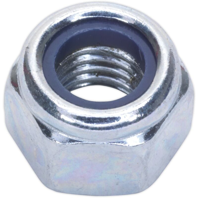 Sealey - NLN8 Zinc Plated Nylon Locknut M8, din 982 - Pack of 100
