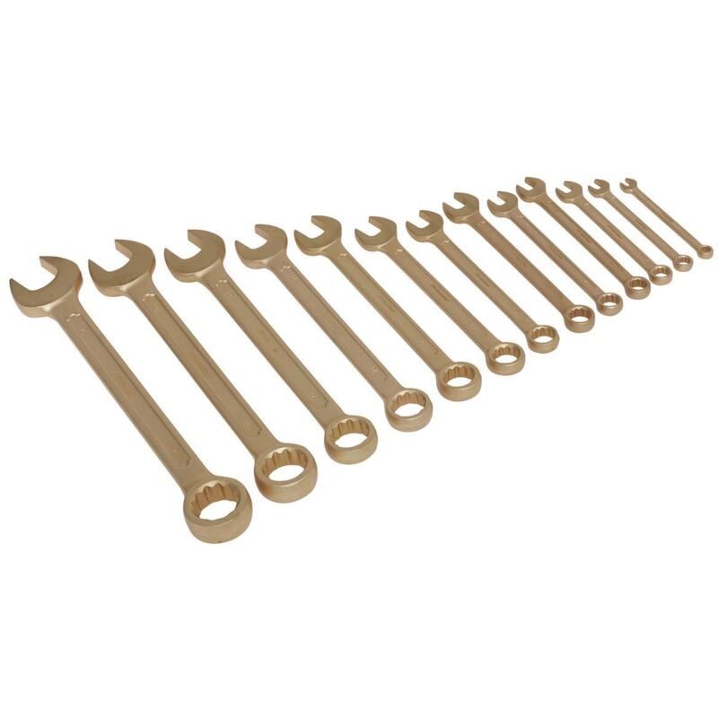 NS001 Premier Non-Sparking Combination Spanner Set 13pc - Sealey
