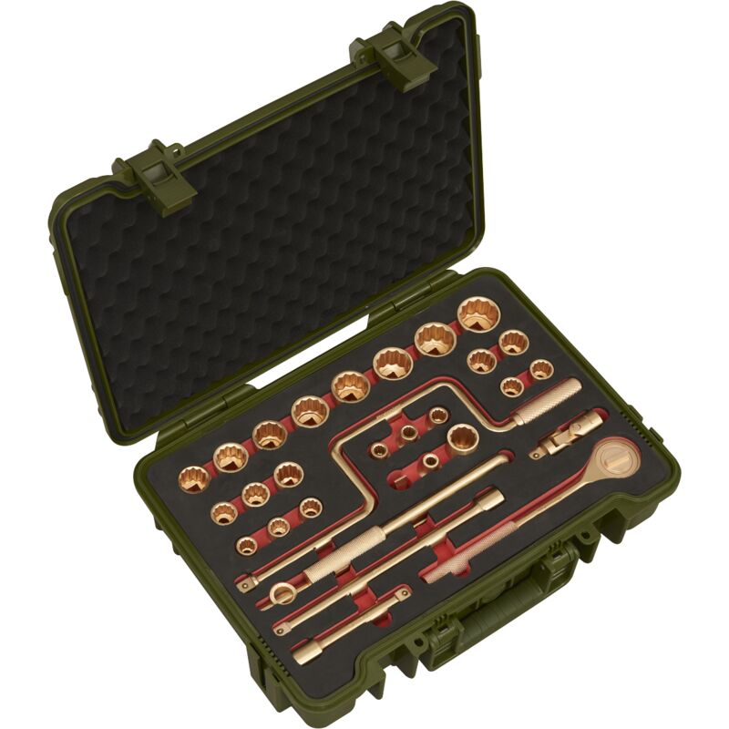 NS039 Premier Non-Sparking Socket Set 1/2'Sq Drive 31pc - Sealey