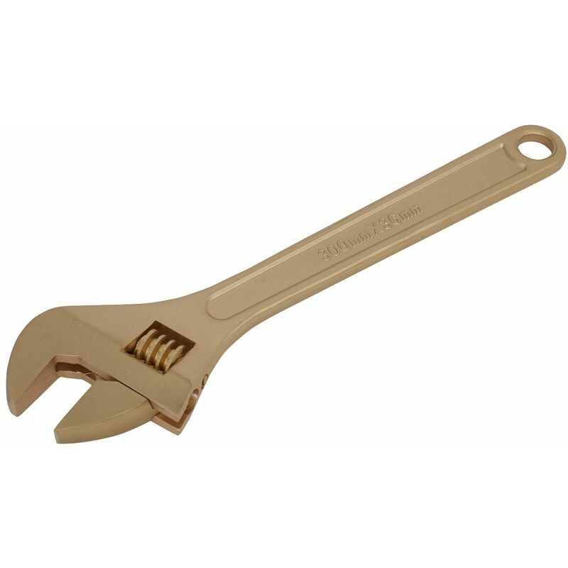 Adjustable Wrench 300mm Non-Sparking Beryllium Copper NS068 - Sealey