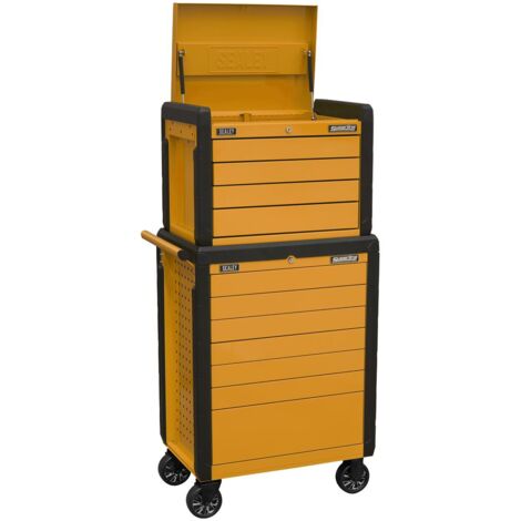 Sealey Orange Toolbox Combination 11 Drawer Push To Open Inc Liner APPDSTACKO