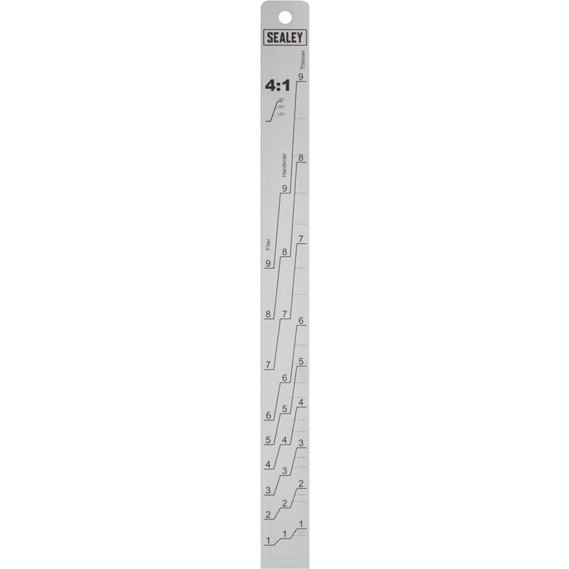 PA04 Aluminium Paint Measuring Stick 2:1/4:1 - Sealey