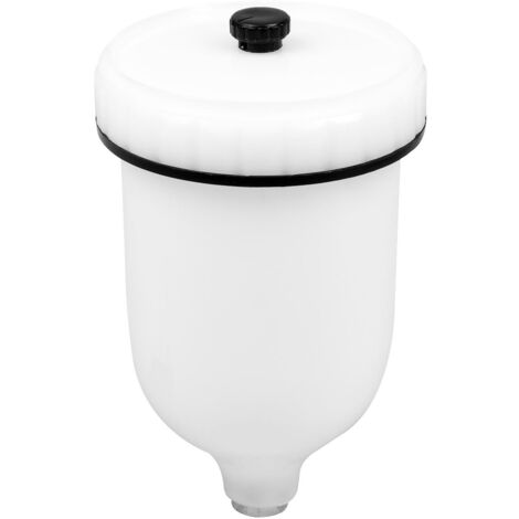 Sealey PC01 Paint Spray Gun Pot with Brass Fitting 600ml - White
