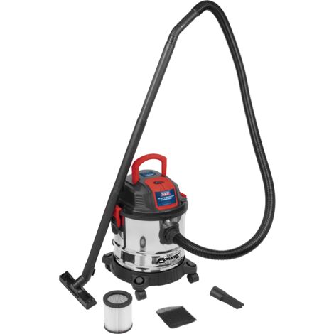 Sealey PC195SD 20L Vacuum Cleaner Wet & Dry Stainless Steel Drum 1200W/230V