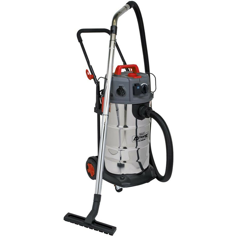 Sealey PC380M Vacuum Cleaner Industrial Dust-Free Wet/Dry 38L 1500W/230V Stainless Steel Drum M Class Filtration