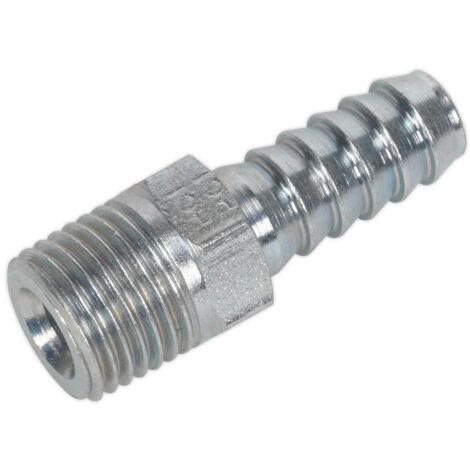 Sealey PCL Screwed Tailpiece Male 1/4""BSPT - 5/16"" Hose - Pack of 5 AC39