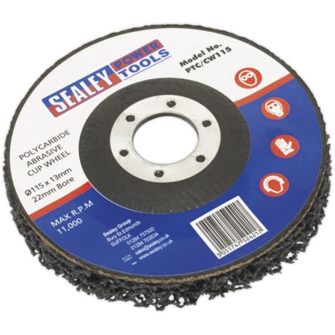 Sealey Polycarbide Cup Wheel 115 x 13 x 22mm PTC/CW115