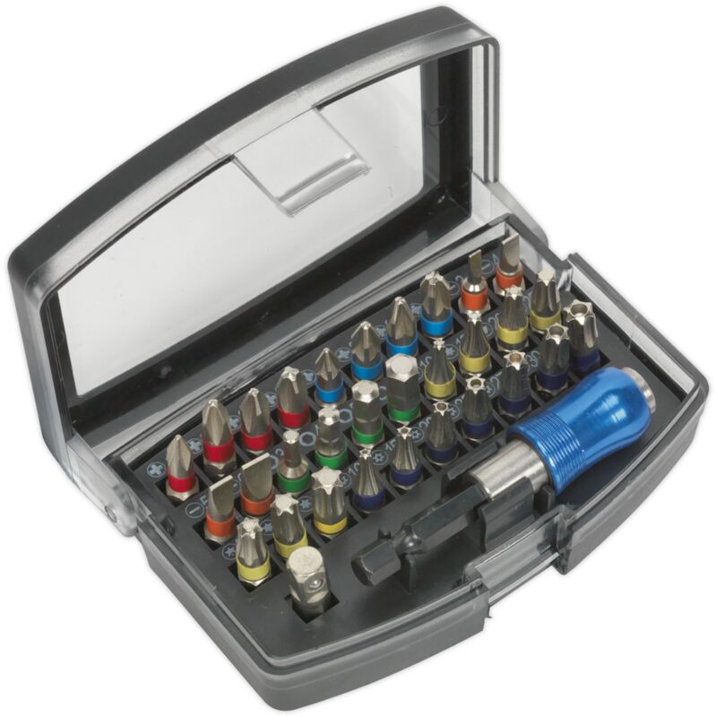 SEALEY - S01035 Power Tool Bit Set 32pc Colour-Coded S2