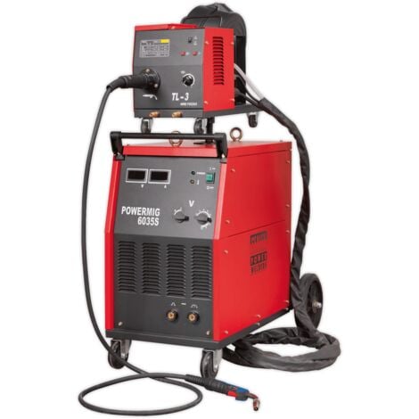 Sealey POWERMIG6035S Professional MIG Welder 350Amp 415V 3ph with Binzel Euro Torch & Portable Wire Drive