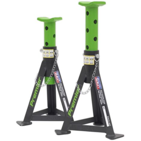 Sealey Premier Axle Stands (Pair) 3 Tonne Capacity per Stand - Green AS3G