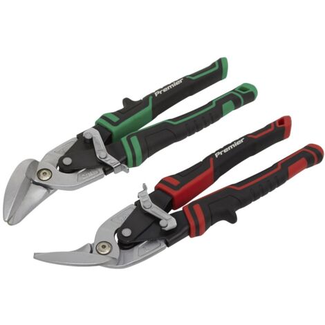 Sealey Premier High Leverage Offset Aviation Tin Snip Set 2pc AK69072
