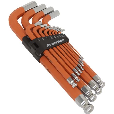 Sealey Premier Imperial Jumbo Anti-Slip Ball-End Hex Key Set 13pc AK71870
