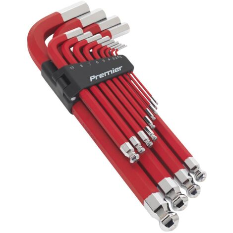 Sealey Premier Jumbo Anti-Slip Ball-End Hex Key Set 13pc AK7187