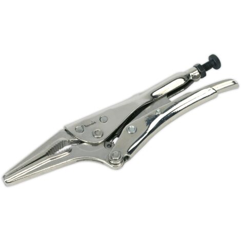 Sealey Premier Long Nose Locking Pliers 170mm 0-50mm Capacity AK6824