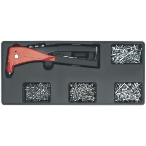 Sealey Premier Riveter & Assorted Rivet Set with Tool Tray 400pc TBT15