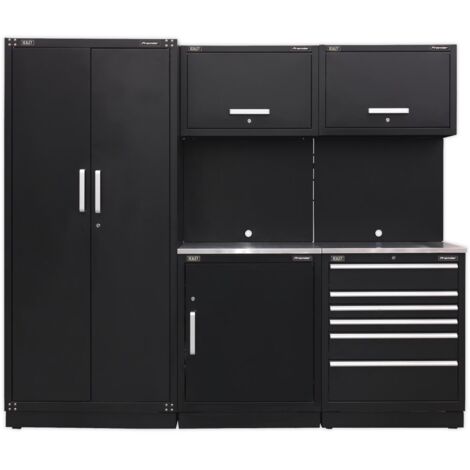 Sealey Premier™ Storage System with Stainless Worktop 2.48m