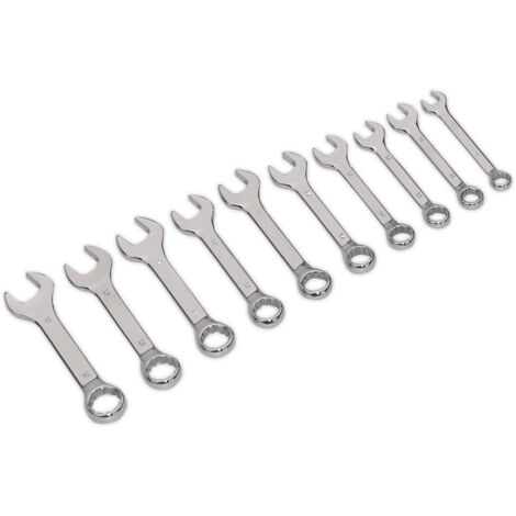 Sealey Premier Stubby Combination Spanner Set 10pc AK633