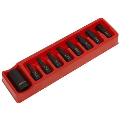 Sealey Premier TRX-Star Impact Bit & Holder Set 1/2""Sq Drive 9pc AK5610