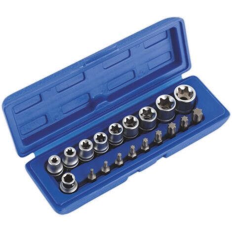 Sealey Premier TRX-Star Socket & Bit Set 3/8""Sq Drive 19pc AK6191