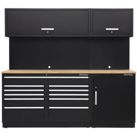Sealey Premier&trade Storage System with Hardwood Worktop 2.33m APMSCOMBO4W
