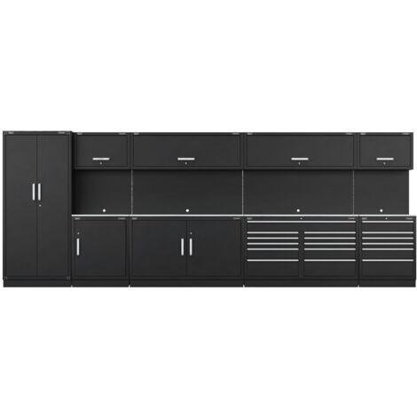 Sealey Premier&trade Storage System with Stainless Worktop 5.58m APMSSTEEL