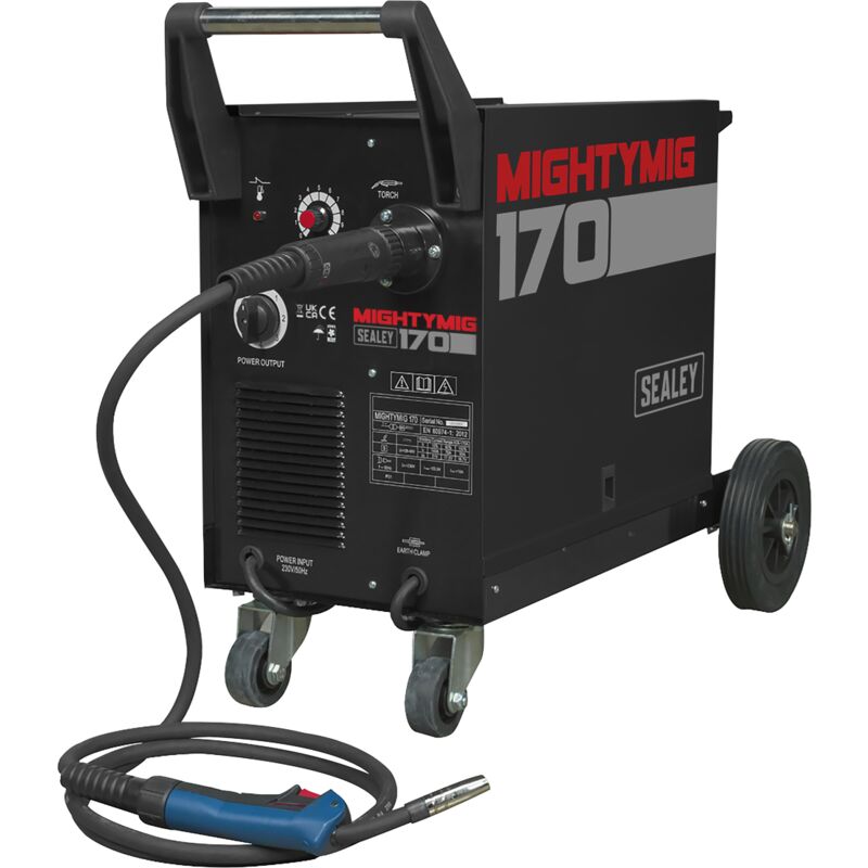 Sealey - MIGHTYMIG170 Professional Gas/Gasless mig Welder with Euro Torch 170A