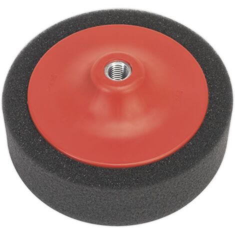 Sealey PTC/CH/M14-P 150 x 50mm Buffing & Polishing Foam Head M14 x 2mm - Black/Soft
