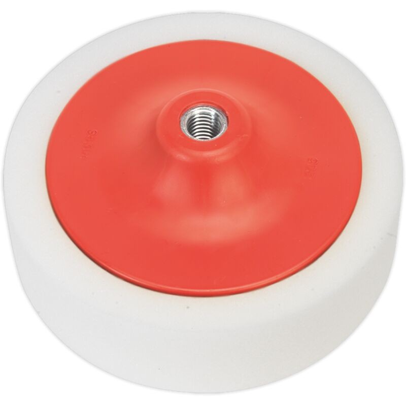 Buffing & Polishing Foam Head �150 x 50mm M14 x 2mm White/Dense Ptc/CH/M14-W - Sealey