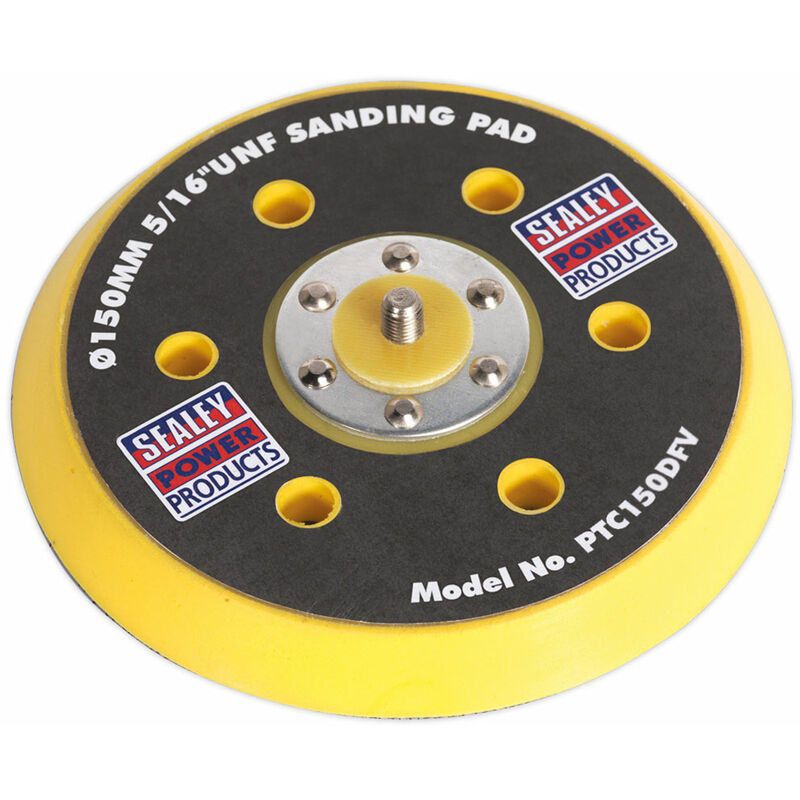 PTC150DFV DA Dust-Free Backing Pad for Hook & Loop Discs Ø145mm 5/16'UNF - Sealey