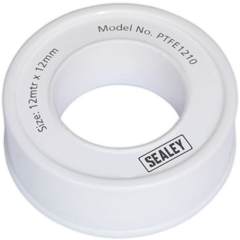 Sealey PTFE1210 PTFE Thread Sealing Tape 12mm x 12m