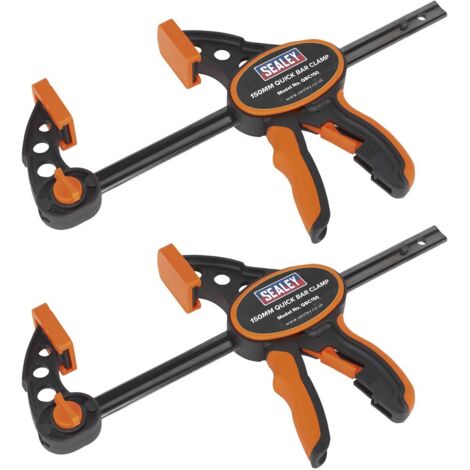 Sealey QBC1502 Quick Bar Clamp Set 150mm 2pc