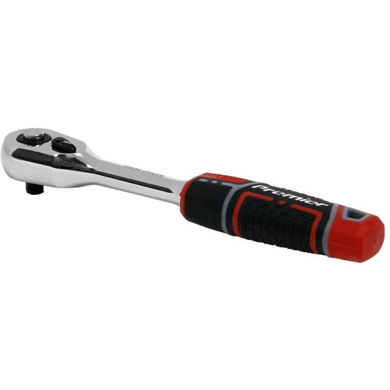 Sealey - 1/4''Sq Drive Ratchet Wrench Flip Reverse 45 Tooth Comfort Grip AK8934