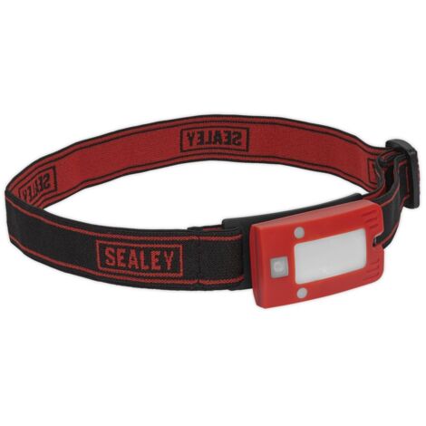Sealey Rechargeable Head Torch 2W COB LED Auto-Sensor Red LED360HTR