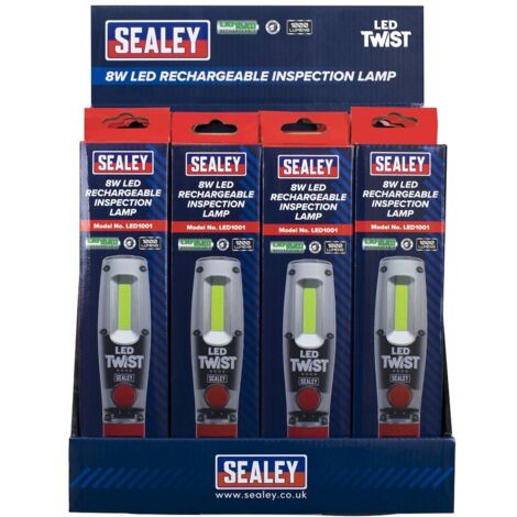 Sealey Rechargeable Inspection Light 8W LED - Display Box of 12 LED1001DB