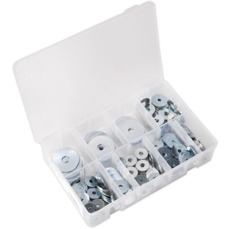 Sealey Repair Washer Assortment 240pc M5-M10 Metric Zinc Plated AB059RW