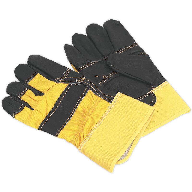 SSP13 Rigger's Gloves Hide Palm Pair - Sealey